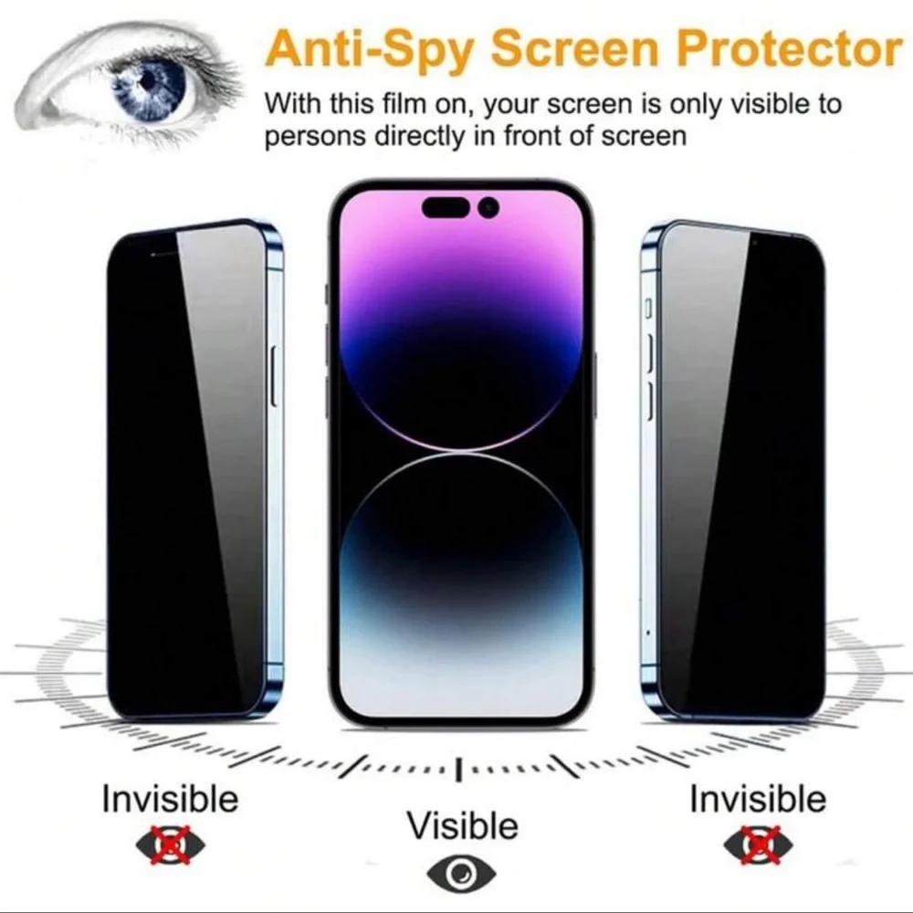 9H Hardness Glass Screen Protector for Cell Phones - Black